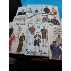 Vintage Mens Sewing Pattern Lot McCalls Simplicity Butterick Jackets Shirts...